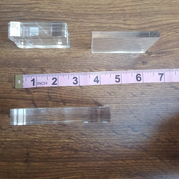 3 Assorted Acrylic Stamp Blocks/Cubes - Picture 2 of 2